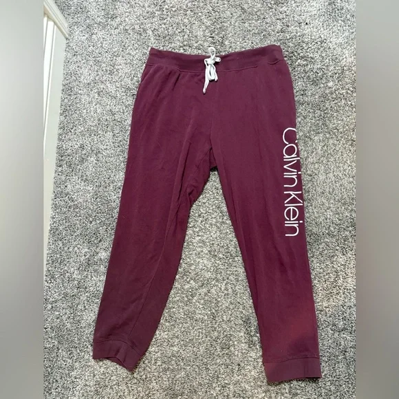 Calvin Klein Burgundy Womens Joggers - Picture 1 of 4